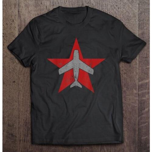 Mig-15 Jet Fighter Vintage Style Russian Soviet Star Men t shirt Short Casual 100% COTTON O-Neck shirta