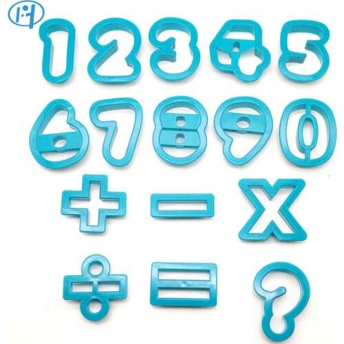 NEW 16pcs Numbers Cookie Cutter Set Digital Biscuit Mold Symbol Cutter Plastic Cake Mold Cake Decorations Funny Cookie Supplies