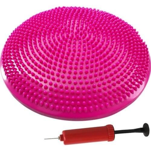 Inflatable Yoga Massage Ball Durable Universal Sports Gym Fitness Yoga Wobble Stability Balance Disc Cushion Mat with Pump
