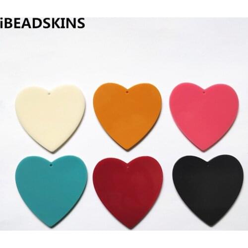 New arrival! 49x50mm 50pcs Acrylic heart-shape charms for earrings accessories,Earring parts ,Jewelry making