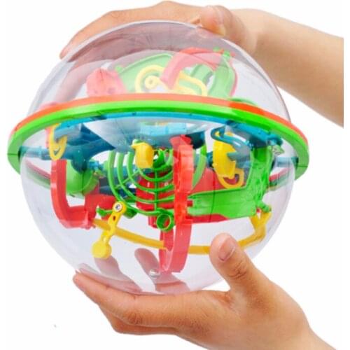 Education Toys 3D Ball Jigsaw Magic Intellect Ball Maze Sphere Globe Toys Challenge Barriers Game Brain Training Tester
