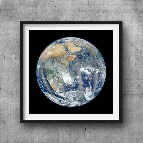 The Planets Africa Earth Pictures Living Room Square Sizes Wall Art Decor No Frame Poster Oil Painting Decoration