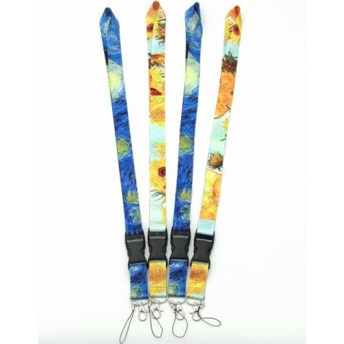 Sunflower Lanyard for keys ID Card Gym Mobile Phone Straps USB badge holder DIY Neck Strap Hang Rope Lariat Lanyard for iphone