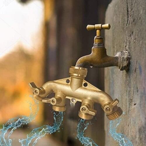Garden Hose Splitter 4 Way Tap Hose Connectors Water Distributor Switch Valve Garden Water Connectors Watering Irrigation