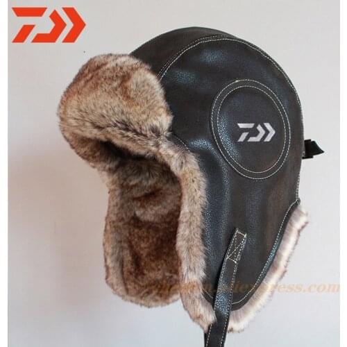 DAIWA Fishing Hat Winter Men Outdoor Windproof Thickened Warm Ear Caps Cycling Breathable Cold Hat Women Ski Warm Hat