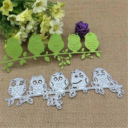 Owls 3D Metal Cutting Dies Stencil Scrapbooking Photo Album Card Paper Embossing Craft DIY