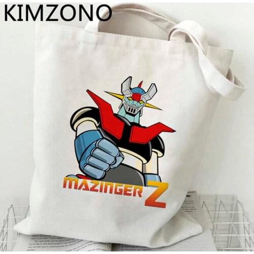 Mazinger z shopping bag eco jute bag shopper cotton shopping bolsas de tela bag cloth sac cabas sacolas