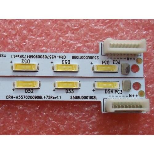 Led backlight screen55E710U 1555-R5500200-LA TY-140628D E227809 1pair=2pcs 1pcs=54led 607mm