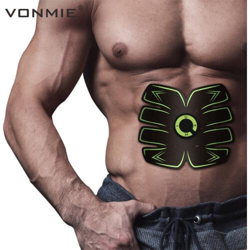 VONMIE Smart EMS Electric Pulse Treatment Massager Abdominal Muscle Trainer Wireless Sports Muscle Fitness 8 Packs Body Massage