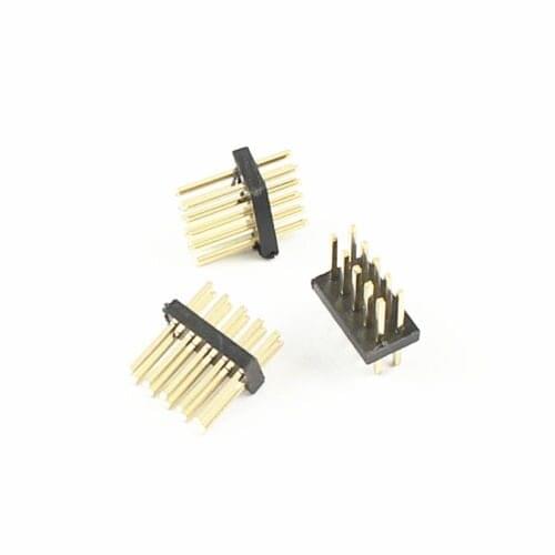 10Pcs Gold Plated 1.27mm Pitch Male 2x5 Pin 10 Pin Straight Pin Header Strip NEW