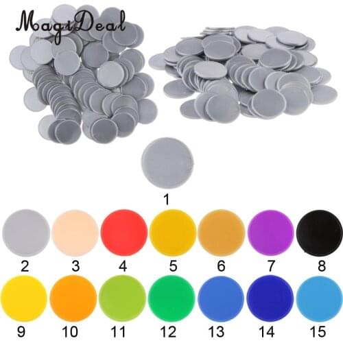 100 Pcs 25MM Poker Chip Casino Count Bingo Chips Markers for Bingo Game Cards Family Club Game Toy Creative Gift Supply Tools