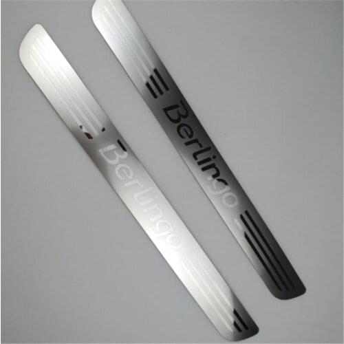 Suitable for Citroen Berlingo B9 MK2 II 2008 - 2019 2 Pieces Front Door SUS Scuff Plate Door Sill Cover Trim Car Accessories