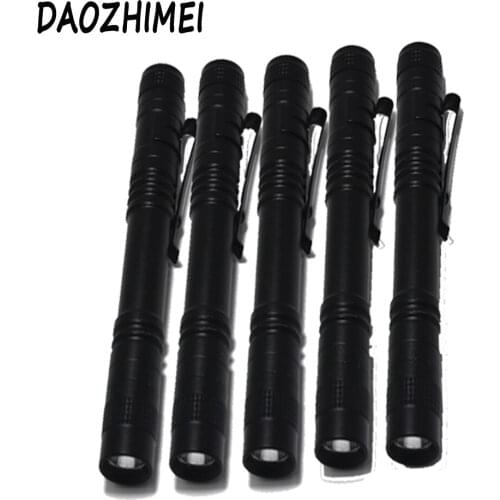 3/5/10 pcs/lot Led Flashlight Mini portable1 mode 300LM Pocket Light Waterproof Lantern AAA Battery Led For camping hiking