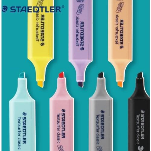 8/10pcs Germany STAEDTLER 364 Student Handbook Notes Fluorescent Color Marker Macaron Color Learning Office Quick Dry