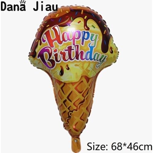 Big Ice Cream Popcorn Cake Donut Pizza Food Balloon Happy Birthday Party Decoration Cake Shop Inflatable Balloons