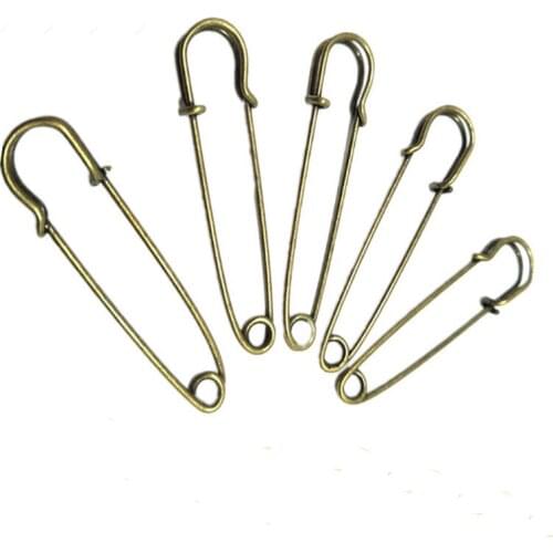10pcs/lot 70mm bronze Safety Pins Brooch Blank Base Brooch Pins Pins Jewelry Pin for Jewelry Making Supplies Accessorie