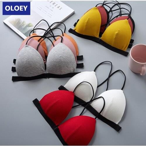 Bra for women French style summer simple active bra female casual bralette sexy lingerie gril thin brassiere ladies bras 2019