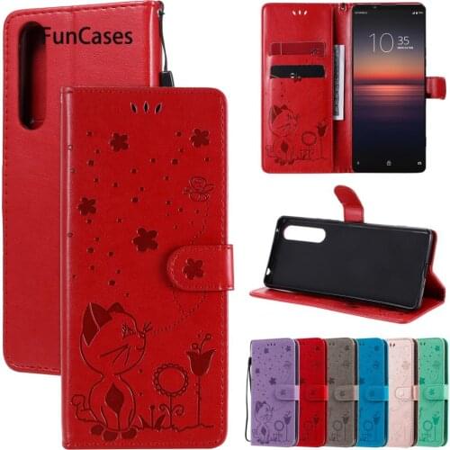 Butterfly Cases Luxury Cover For Sony Xperia 1 ii Aksesuar Cute Phone Bags coque Sony Xperia 1 ii PU Leather Wallet Book Case