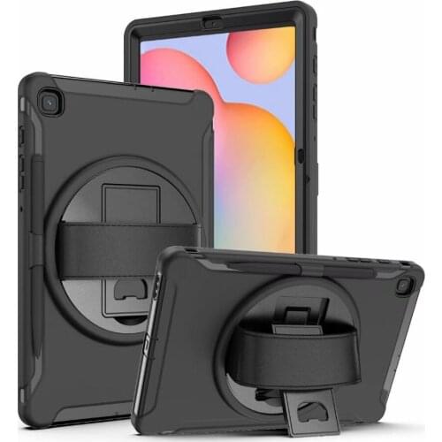 For Samsung Galaxy Tab A 8.4 T307 8.0 T290 10.1 T510 A7 S6 Lite 10.4 T500 P610 Case 360 Rotating Protective Stand Cover + Strap