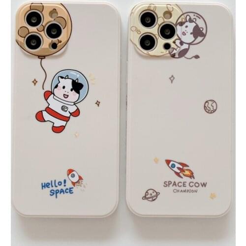 Liquid silicone phone case for iPhone 12 11 Pro Max Mini Cartoon silicone phone case XS X XR 6 6S 7 8 Plus