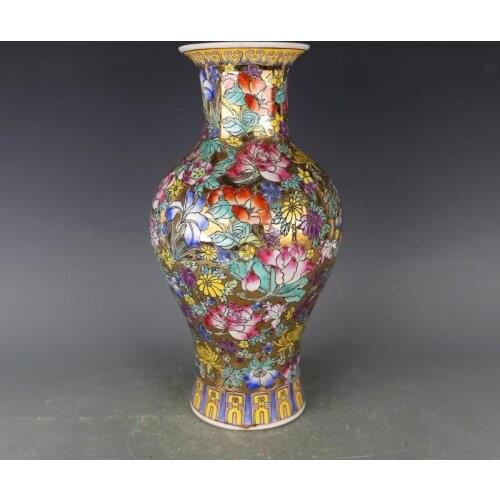 Jingdezhen The Cultural Revolution antique porcelain factory vases goods flowers and gold vintage antiques vase