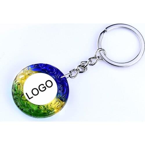 Hot sale custom ZODIAC star keychain colored glaze car ring DIY key chain manufacturer