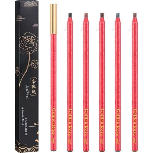 1 Pc Eyebrow Tattoo Liner Pencil Tint Long Lasting Waterproof Drawing Eye Positioning Lip Eyebrow Enhancer Makeup Peel off Pen