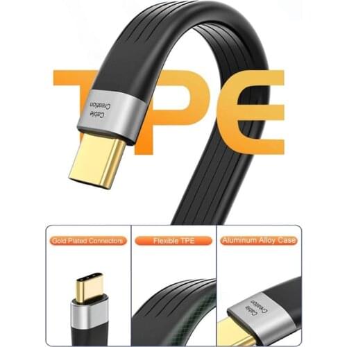 Short USB to Type C Quick Charge Cable Unique F-PC Cable 3 -A Fast Charging Line for Mobile Power Bank and Other
