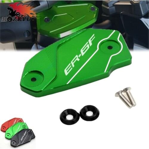 FOR KAWASAKI ER-6F ER6F ER 6F Motorcycle CNC Brake Fluid Reservoir Brake Fluid Tank Brake Fluid Cover Brake Fluid Reservoir Cap