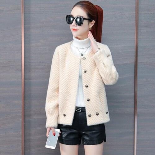 New Women Autumn Short Jackets Coat Vintage O-neck Single Breasted Outwear Tops Winter Ladies Sweet Casual Jackets FP1403