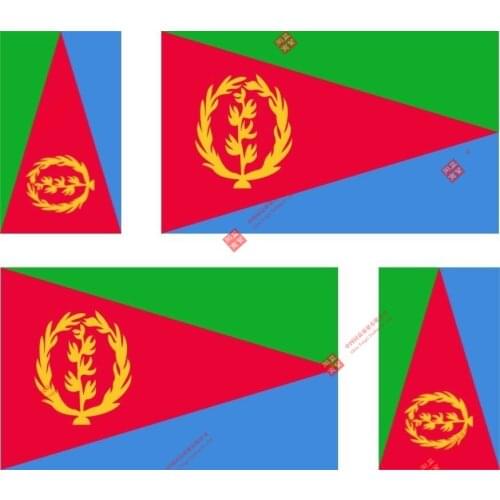 Hot Sell Personality Set of 4x Sticker Vinyl Car Bumper Decal Outdoor Car Moto World Flag Eritrea