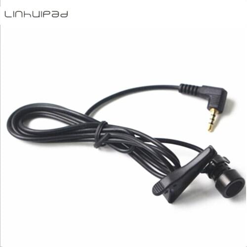 Linhuipad 2.5mm Clip on lapel collar microphone Lavalier Tie Clip On Mic For Wireless Bodypack Transmitter