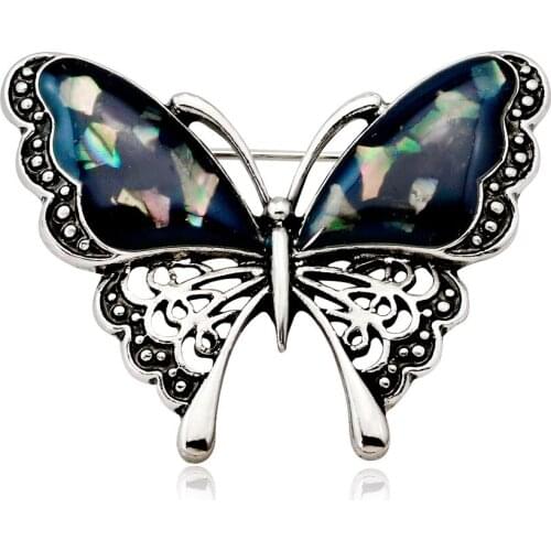 New Animal Shell Brooch Jewelry All-match Clothing Accessories High-end Butterfly Brooch Exquisite Shell Jewelry Charm Wholesale