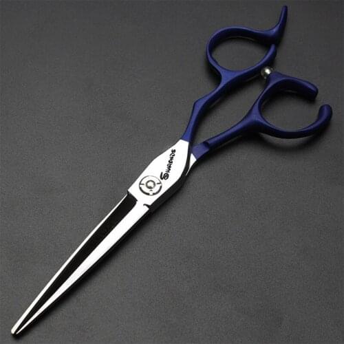 Hairdressing Scissors 6 Inch Flat Scissors Seamless Thinning Scissors Set Purple Hairdresser Special Haircut Sharp