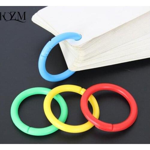 20Pcs 28mm Circle Loose Leaf Easy Rings Notebook Book Binder Plastic Hoops DIY Albums