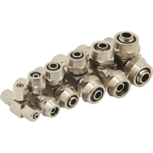 1Pcs PE-4 6 8 10 12 14 16 MM OD Hose Tube Connect PU Tube T Type Pneumatic Connector Quick Fast Twist Air Hose Tube Fitting