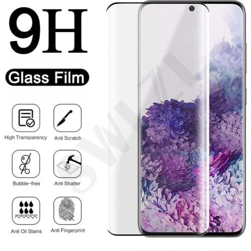 Full glue for Samsung Galaxy S21 ultra plus tempered glass S7 edge S8 S9 S10 lite S10E S20 FE screen protector protective Film