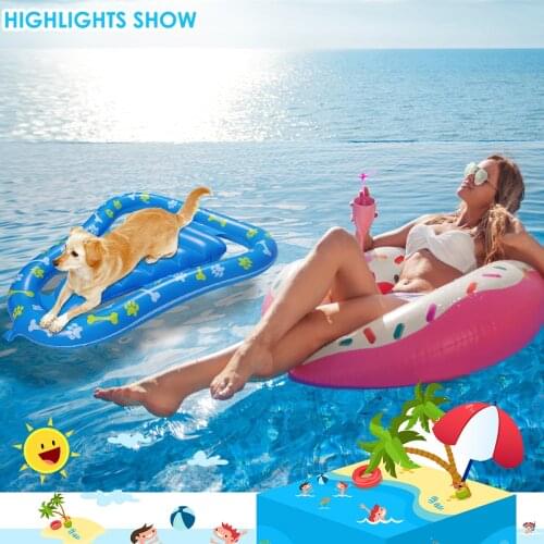 Pet Pool Float Keep Your Furry Friend Cool From Summer-Heat Suitable For Small Medium And Large Dogs Less Than 176.4 Lbs