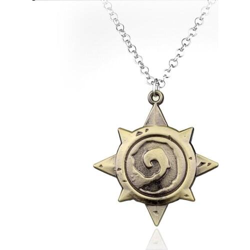 Hot Ornaments Vintage Accessories Movie Jewellery Stone legend Roll Pendants Necklaces for mens Metal Link Chain Necklace Gift