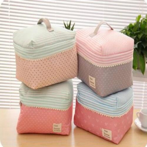 Portable Cosmetic Bag Lingerie Bra Underwear Dot Bags Makeup Organizer Storage Case Travel Toiletry Bag