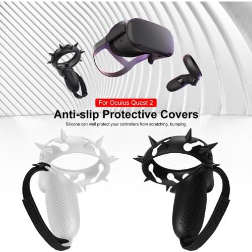VR Silicone Protective Cover Touch Controller Grip Cover Protector For Oculus Quest 2 Anti-sweat Drop-proof Silicone Handle Case