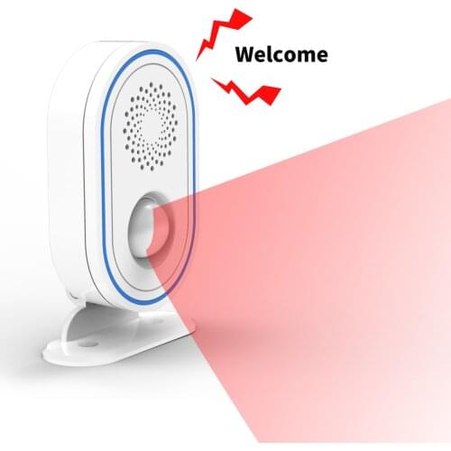 Split Wireless Infrared Shop Visitor Chime Ding Dong Welcome to Sensor Plug-in Split Doorbell 38 Songs Music Anti-Theft Alarm