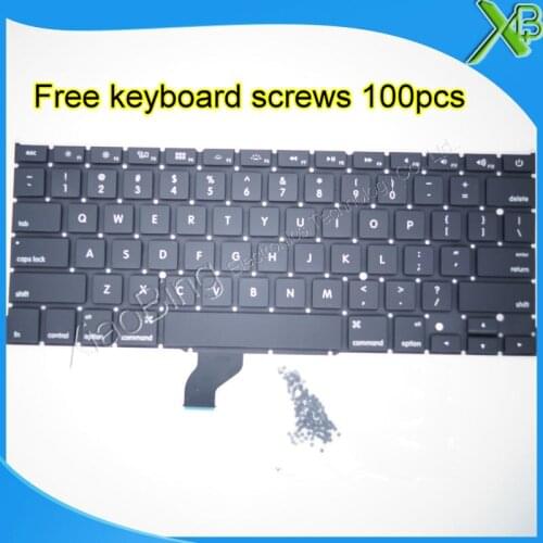 Brand New For MacBook Pro Retina 13.3" A1502 US keyboard+100pcs keyboard screws 2013-2015 Years