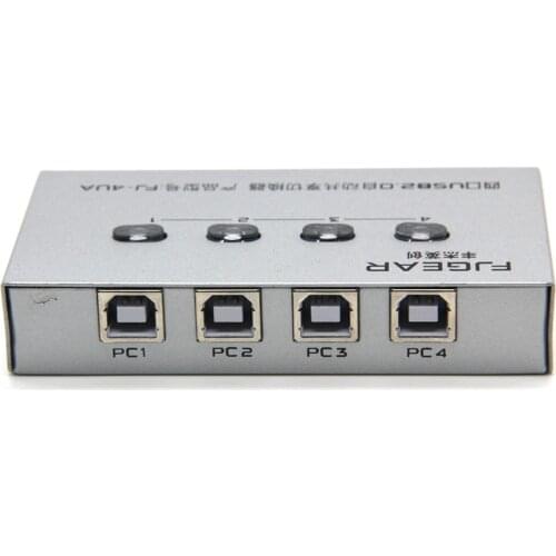 USB 2.0 Mini Manual Share Switch 2 Way Port Splitter 1 Printer Device to 2 PCs USB 2.0 Sharing Switch Adapter For Window