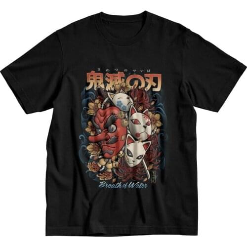 Vintage Demon Slayer Kimetsu No Yaiba T Shirt Homme Soft Cotton Tees Japan Anime Manga Tshirt Short Sleeve Novelty T-shirt Merch