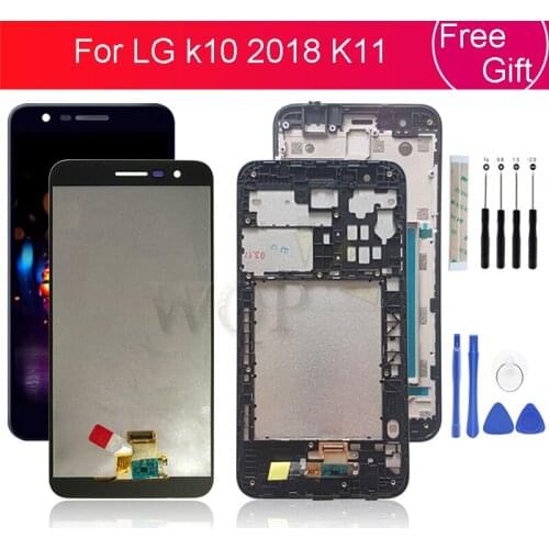 Super quality lcd for LG k10 2018 K11 LCD Display Touch Screen Digitizer Assembly for LG K10 2018 Pantalla with frame 5.3"