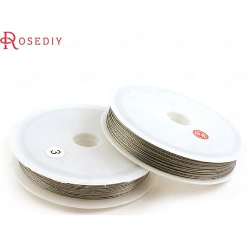 1 Roll,about 75 meters 0.3MM 0.38MM Imitation Rhodium Steel with Plastic Cover Soft Metal Wire Diy Jewelry Findings Accessories