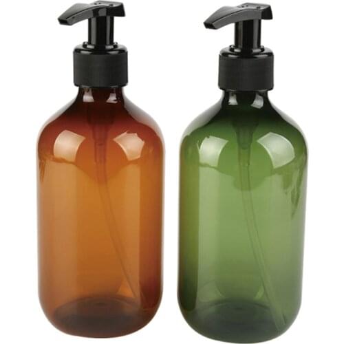 500ml Portable Cosmetic Refillable Bottles Lotion Container Large Pump Container Shampoo Gel Bottle Pressed Travel Bottle Jar