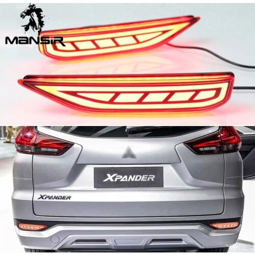 Car LED Rear Bumper Light Rear Fog Lamp Auto Brake Reflector for Mitsubishi Xpander 2017 2018 Rear Lights Lada Vesta Tail Light