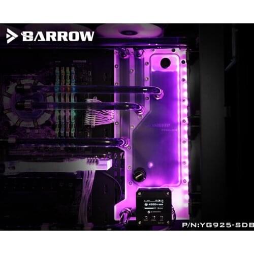Barrow Acrylic Board as Water Channel use for IN WIN 925 Computer Case use for Both CPU and GPU Block RGB Light to AURA